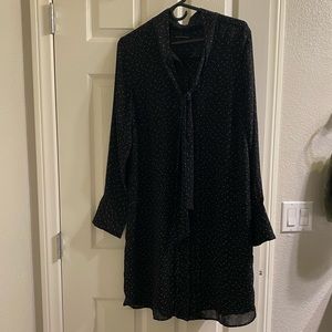 Banana Republic dress, black with cream colored polka dots, women’s large